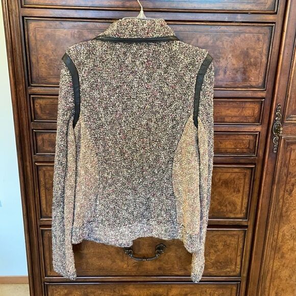 Rag and Bone Lory Knot Leather Trim Leather Jacket - Picture 11 of 13